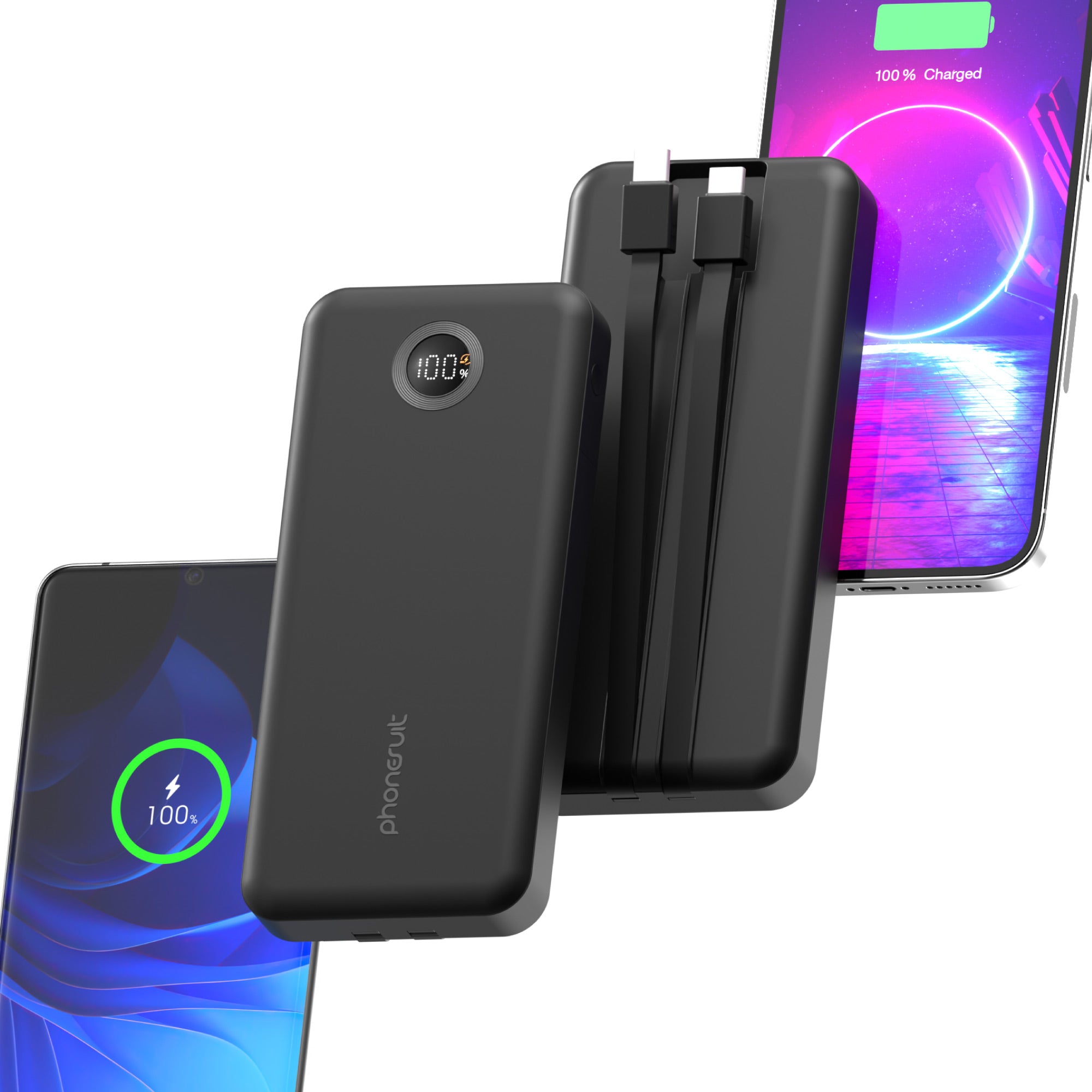 Journey Novo Cabled Battery Pack | LCD Display | 10,000mAh